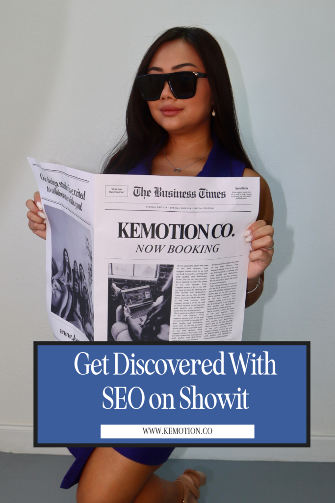 Get Discovered with SEO on Showit Pinterest pin